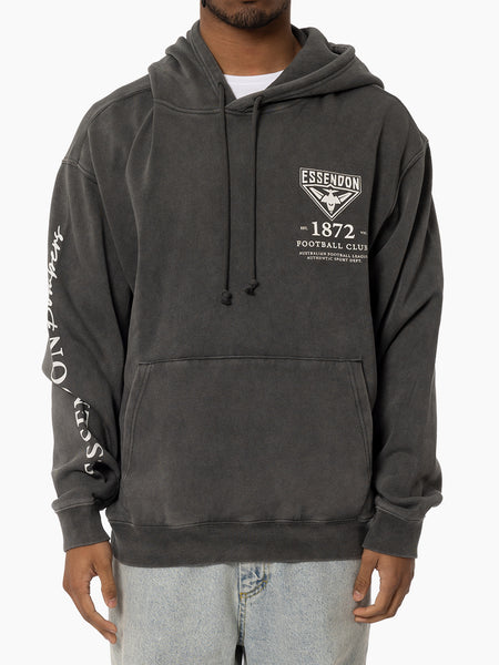 Essendon Bombers Mens Adults Acid Wash Hoodie