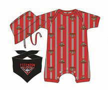 Essendon Bombers AFL Baby 3-Piece Gift Set - Romper, Hat & Dribble Bib