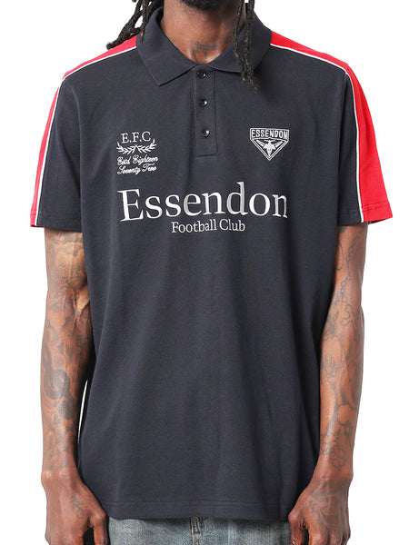 Essendon Bombers Mens Adults Multi Logo Polo Shirt