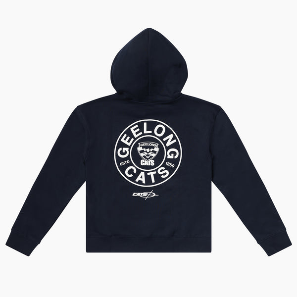 Geelong Cats AFL Kids Youths Graphic Box Fit Hoodie