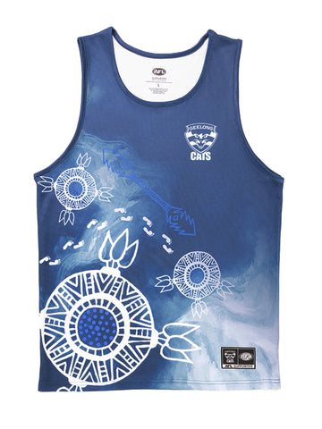 Geelong Cats Mens Adults Indigenous Training Singlet
