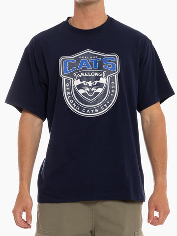 Geelong Cats Mens Adults Supporter Tee