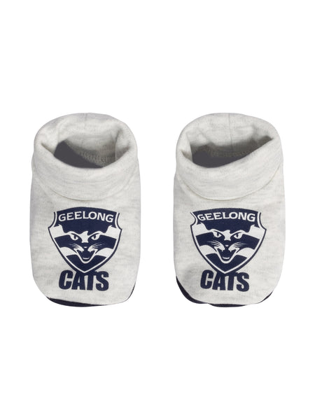 Geelong Cats Baby Infants Footy Fan Romper Bib Booties Gift Set