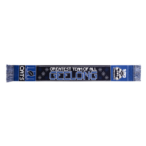 Geelong Cats Mens Adults Winter Wonderland Ugly Scarf