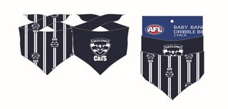 Geelong Cats AFL Baby Bandana Dribble Bibs - 2 Pack
