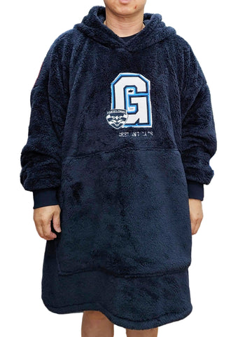 Geelong Cats Flanket Sherpie Over Sized Blanket Hoodie