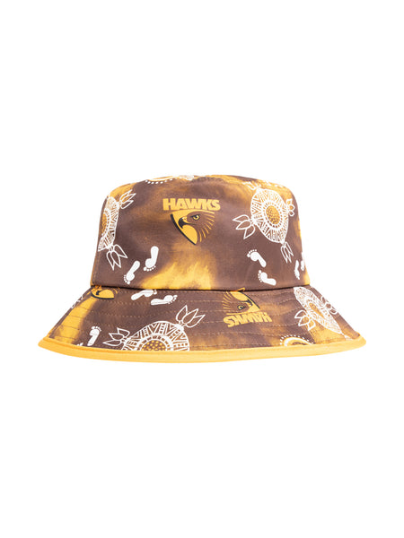 Hawthorn Hawks Mens Adults Indigenous Bucket Hat