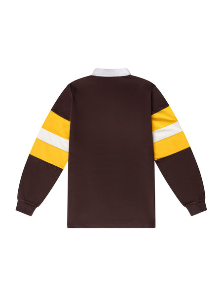 Hawthorn Hawks Mens Adults Paneled Rugby Top Polo