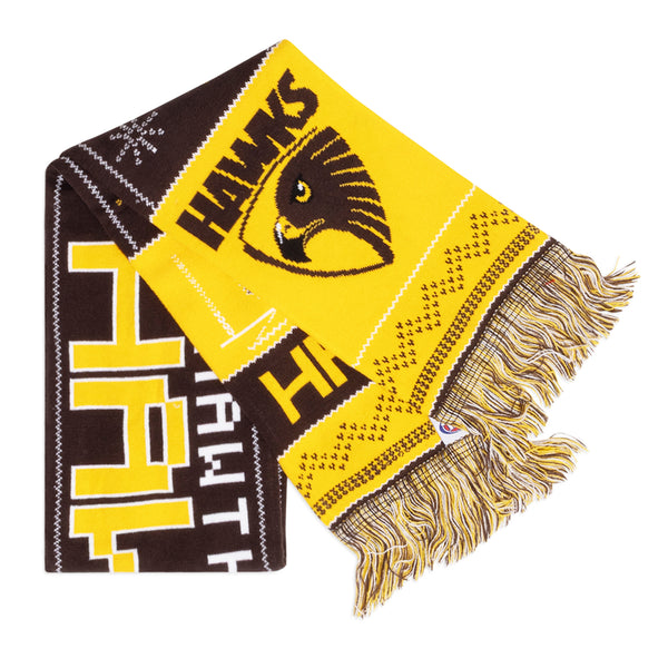 Hawthorn Hawks Mens Adults Winter Wonderland Ugly Scarf