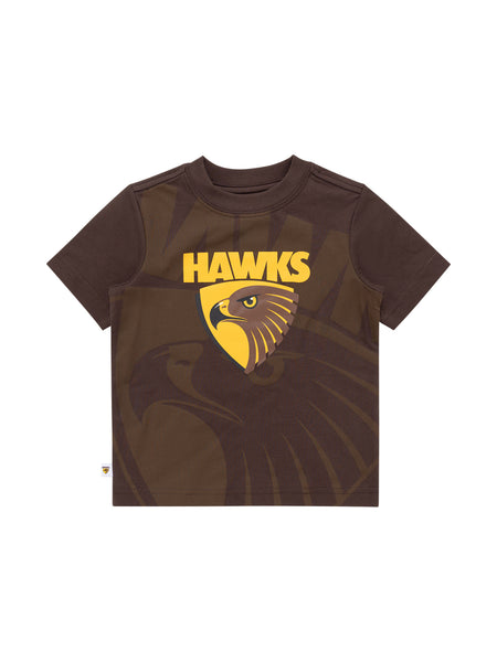 Hawthorn Hawks Boys Youth Oversize Crop Logo Tee