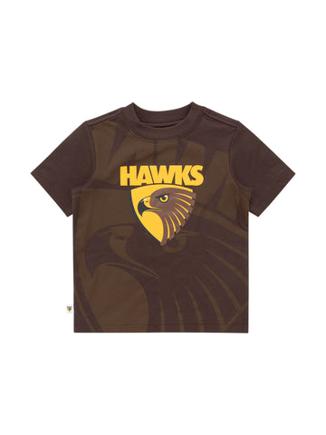 Hawthorn Hawks Boys Youth Oversize Crop Logo Tee