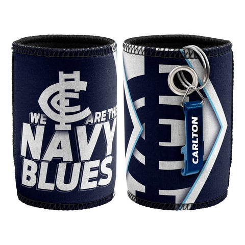 Carlton Blues Can Cooler with Bottle Opener