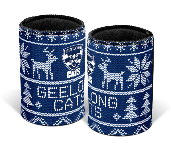Geelong Cats Christmas Ugly Can Cooler