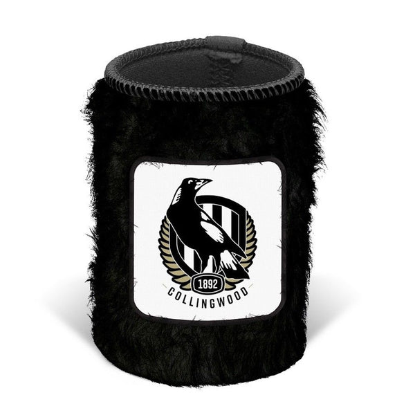 Collingwood Magpies Fluffy Can Cooler Stubby Holder