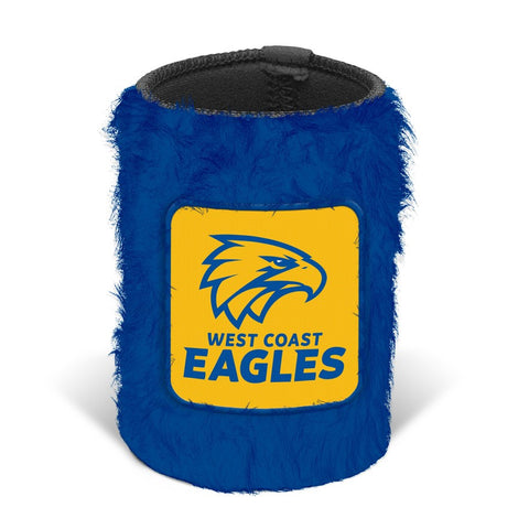 West Coast Eagles Fluffy Can Cooler Stubby Holder