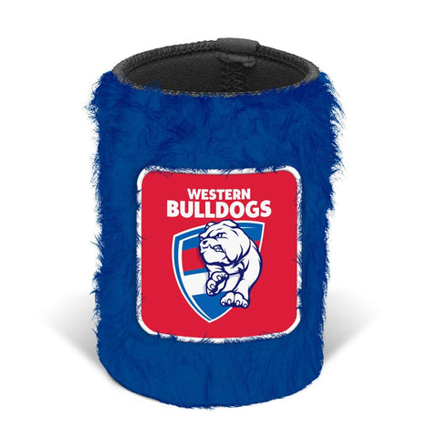 Western Bulldogs Fluffy Can Cooler Stubby Holder