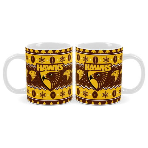 Hawthorn Hawks AFL Christmas Mug