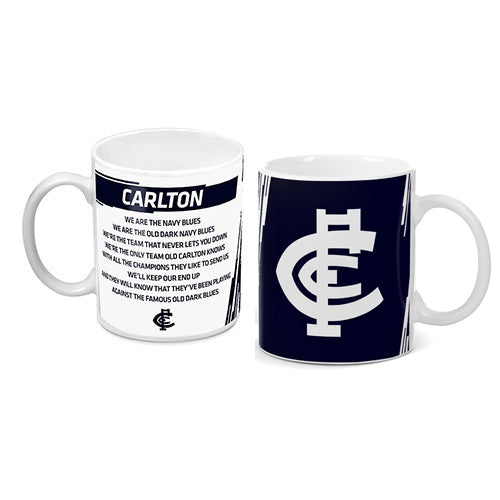 Carlton Blues Logo and Song Mug