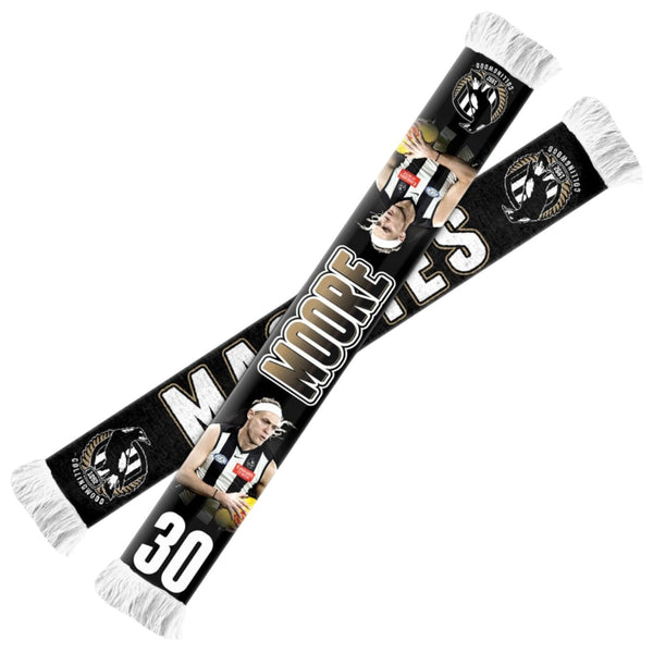 Collingwood Magpies AFL Player Scarf Darcy Moore