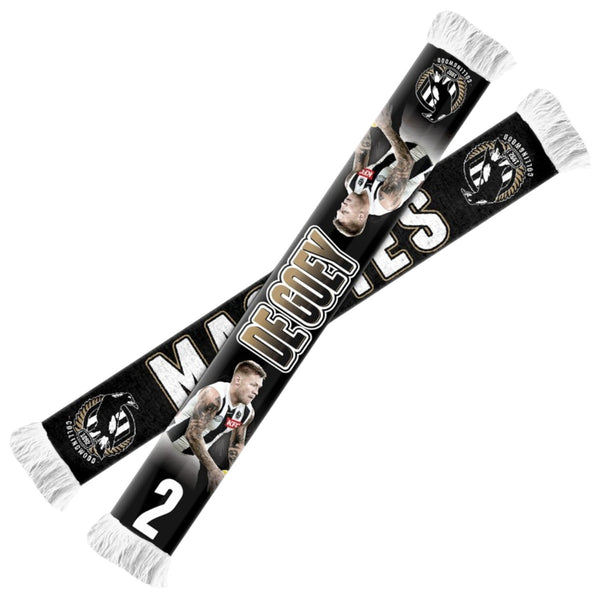 Collingwood Magpies AFL Player Scarf Jordan DeGoey