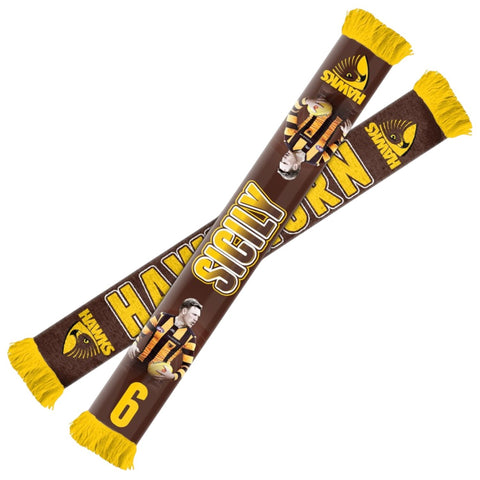 Hawthorn Hawks AFL Player Scarf James Sicily