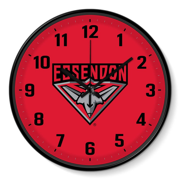 Essendon Bombers 30cm Team Logo Wall Clock