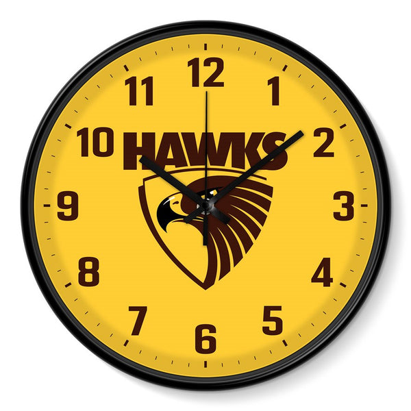 Hawthorn Hawks 30cm Team Logo Wall Clock