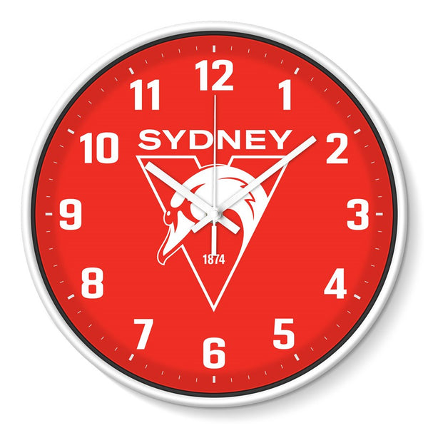 Sydney Swans 30cm Team Logo Wall Clock