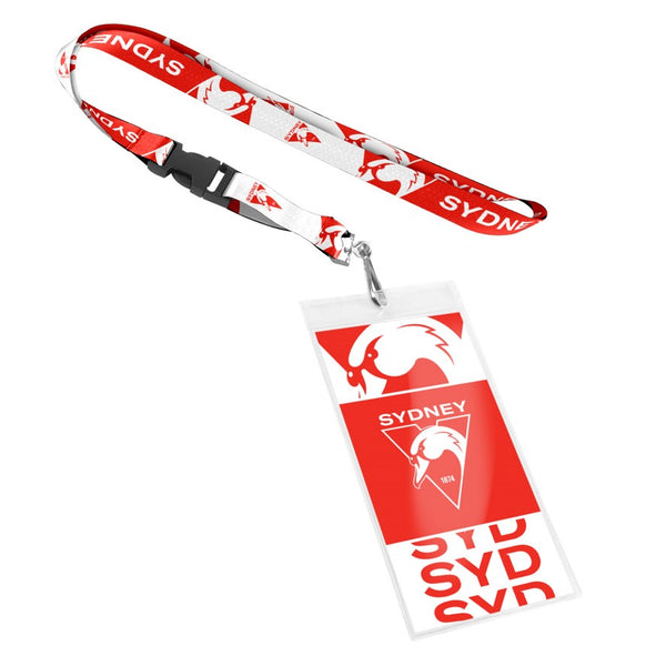 Sydney Swans Lanyard with Card Pocket
