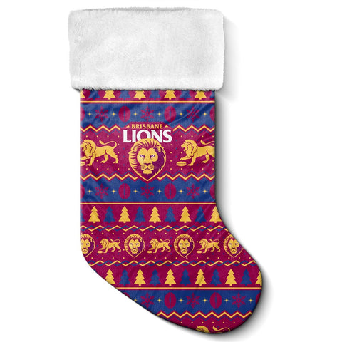Brisbane Lions AFL Jumbo Christmas Stocking