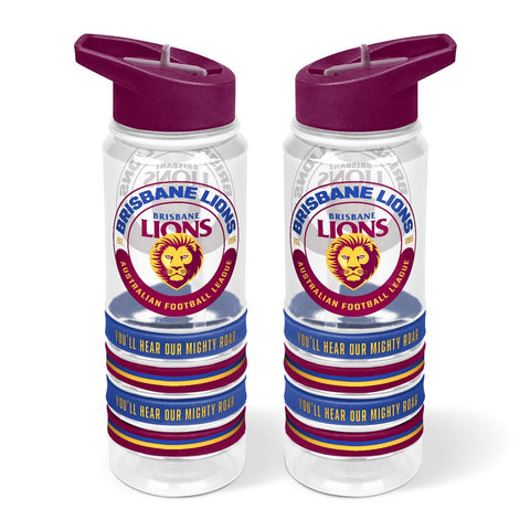Brisbane Lions Tritan Bottle with Rubber Bands