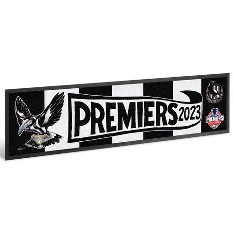 Collingwood Magpies 2023 Premiers Caricature Bar Runner PH1