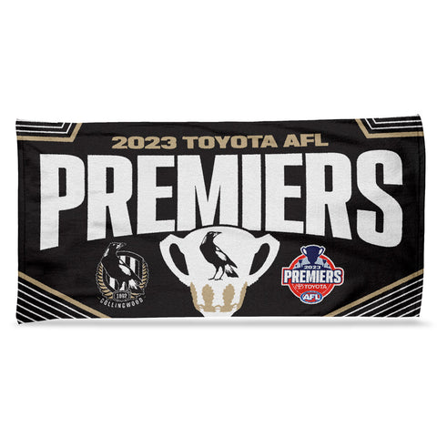 Collingwood Magpies 2023 Premiers Logo Beach Towel PH2