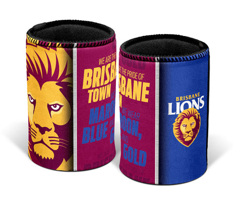Brisbane Lions Team Song Can Cooler Stubby Holder