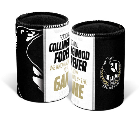 Collingwood Magpies Team Song Can Cooler Stubby Holder
