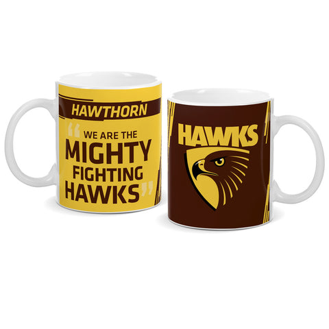 Hawthorn Hawks Logo and Song Mug