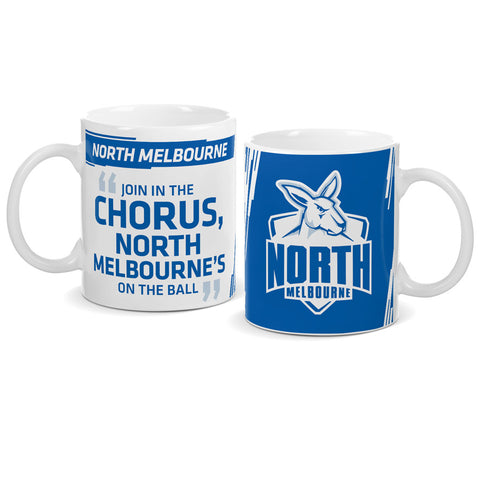 North Melbourne Kangaroos Logo and Song Mug