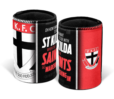 St Kilda Saints Team Song Can Cooler Stubby Holder