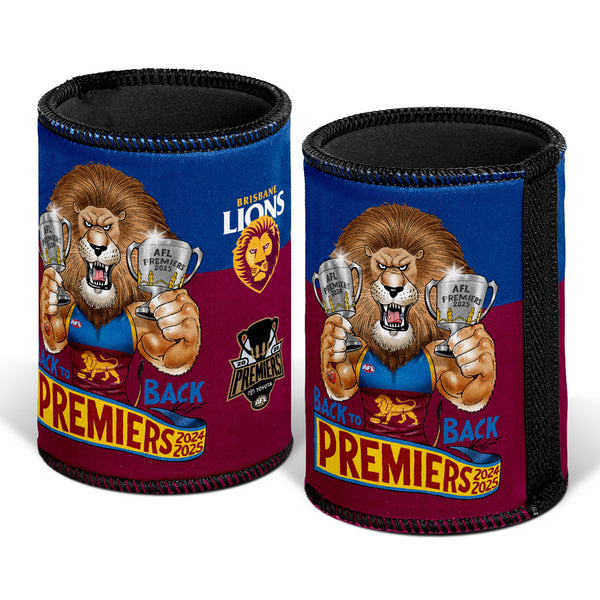 Brisbane Lions 2025 Premiers Caricature Baseless Can Cooler PH1