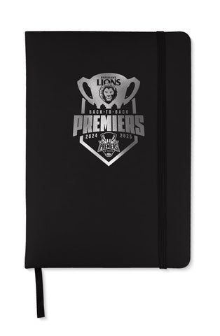 PREORDER - Brisbane Lions 2025 Premiers A5 Notebook PH1