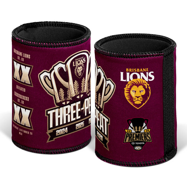 PREORDER - Brisbane Lions 2026 Premiers Score Baseless Can Cooler PH1