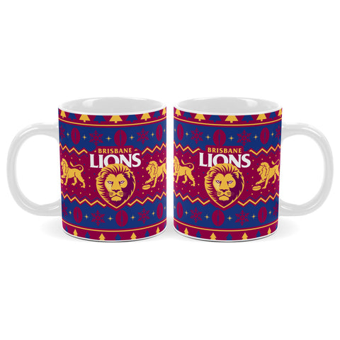 Brisbane Lions AFL Christmas Mug