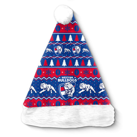 Western Bulldogs AFL Christmas Santa Hat