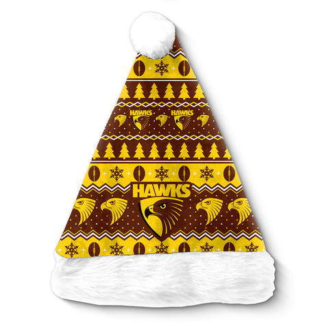 Hawthorn Hawks AFL Christmas Santa Hat