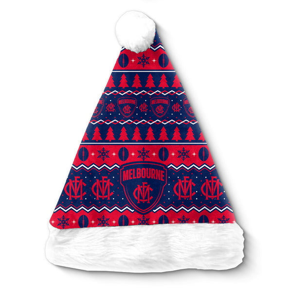 Melbourne Demons AFL Christmas Santa Hat