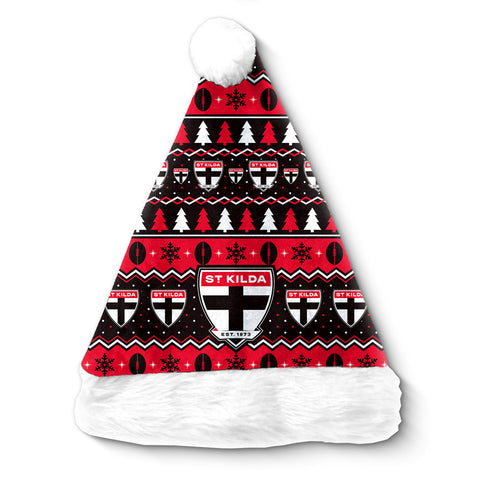 St Kilda Saints AFL Christmas Santa Hat