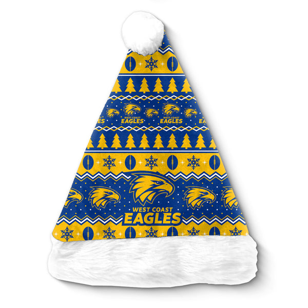 West Coast Eagles AFL Christmas Santa Hat
