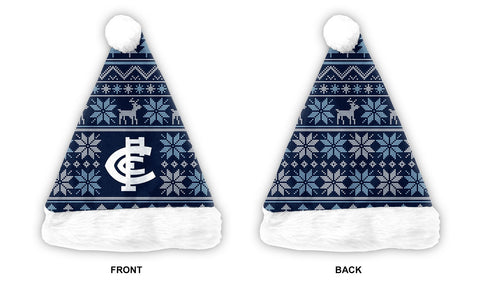 Carlton Blues Mens Adults Christmas Santa Hat