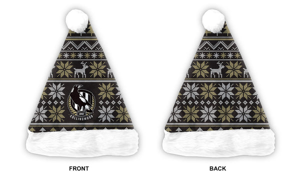 Collingwood Magpies Mens Adults Christmas Santa Hat