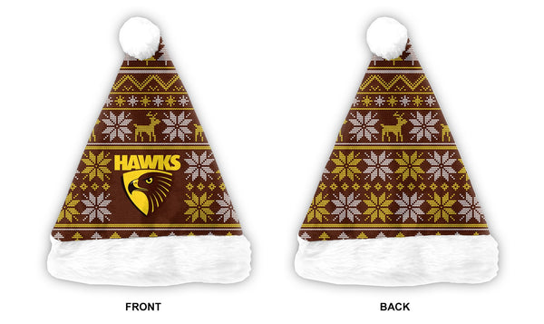 Hawthorn Hawks Mens Adults Christmas Santa Hat